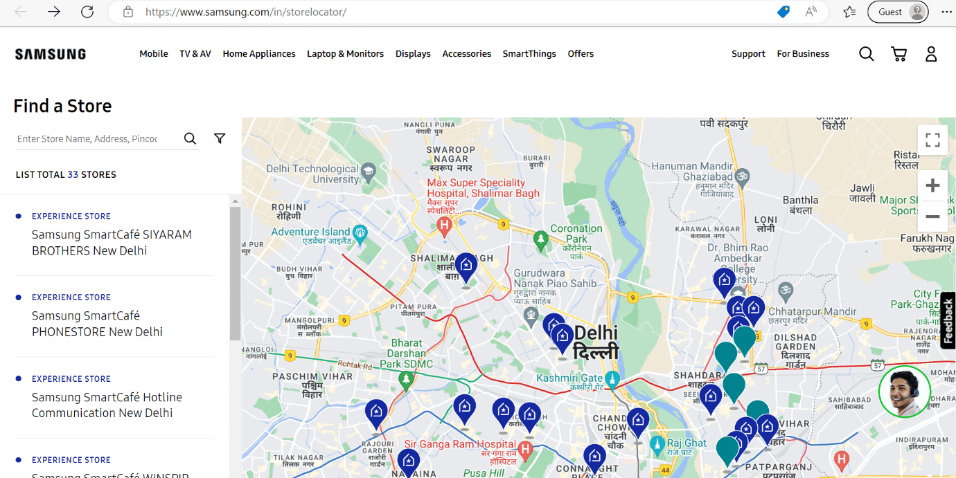 localizzatore di negozi samsung | Fotocamera Android non funzionante