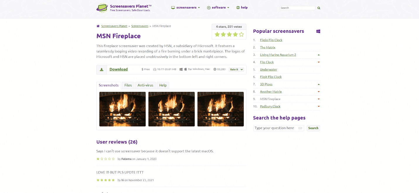 Site-ul oficial MSN Fireplace