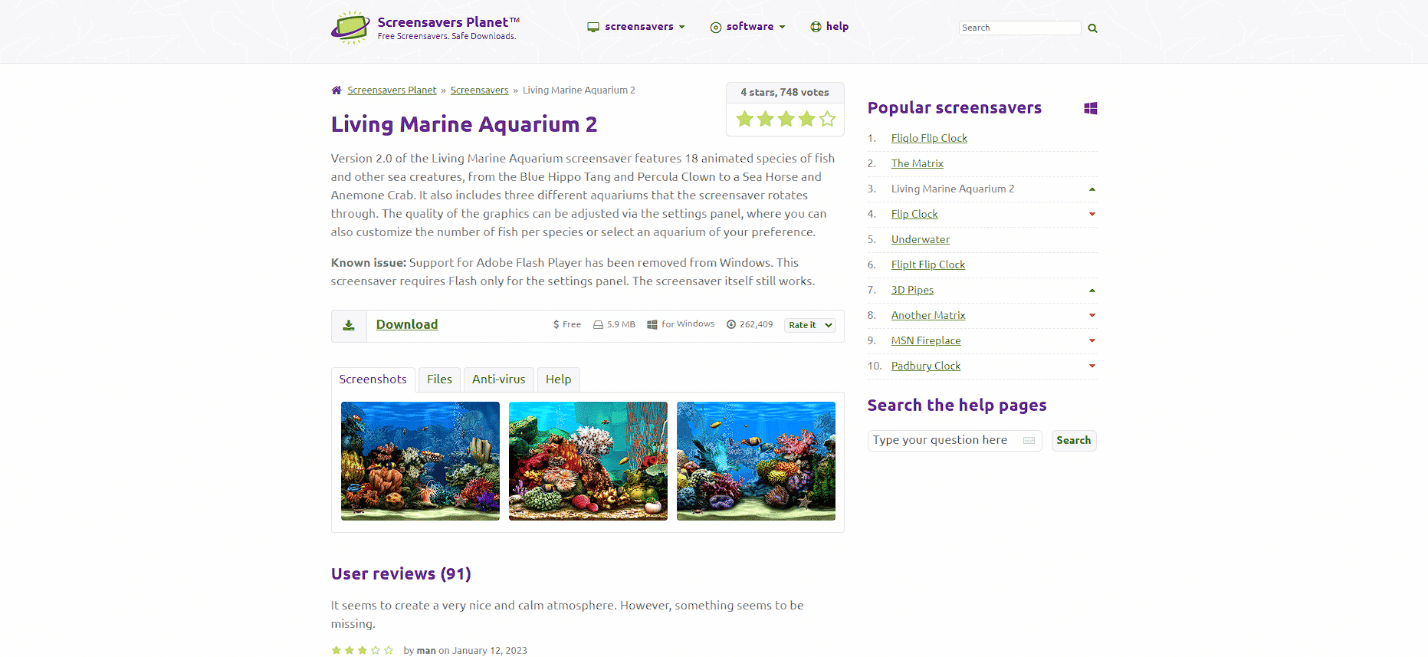 Living Marine Aquarium 2 site oficial