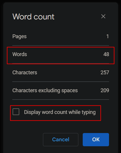 แสดงจำนวนคำขณะพิมพ์ | เคล็ดลับและคำแนะนำของ Google เอกสาร