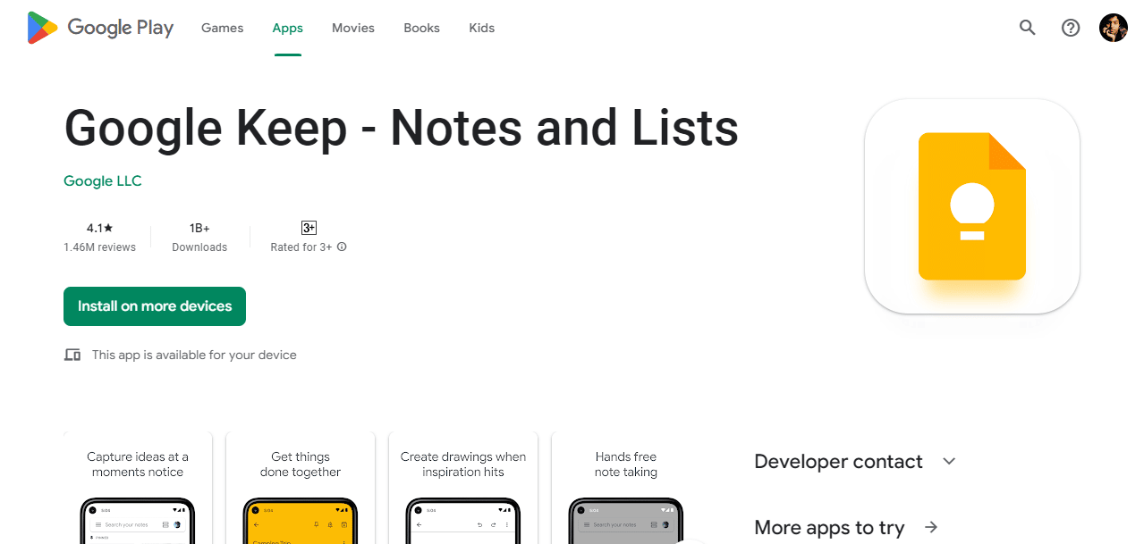 Google Keep est un excellent outil pour prendre des notes concises