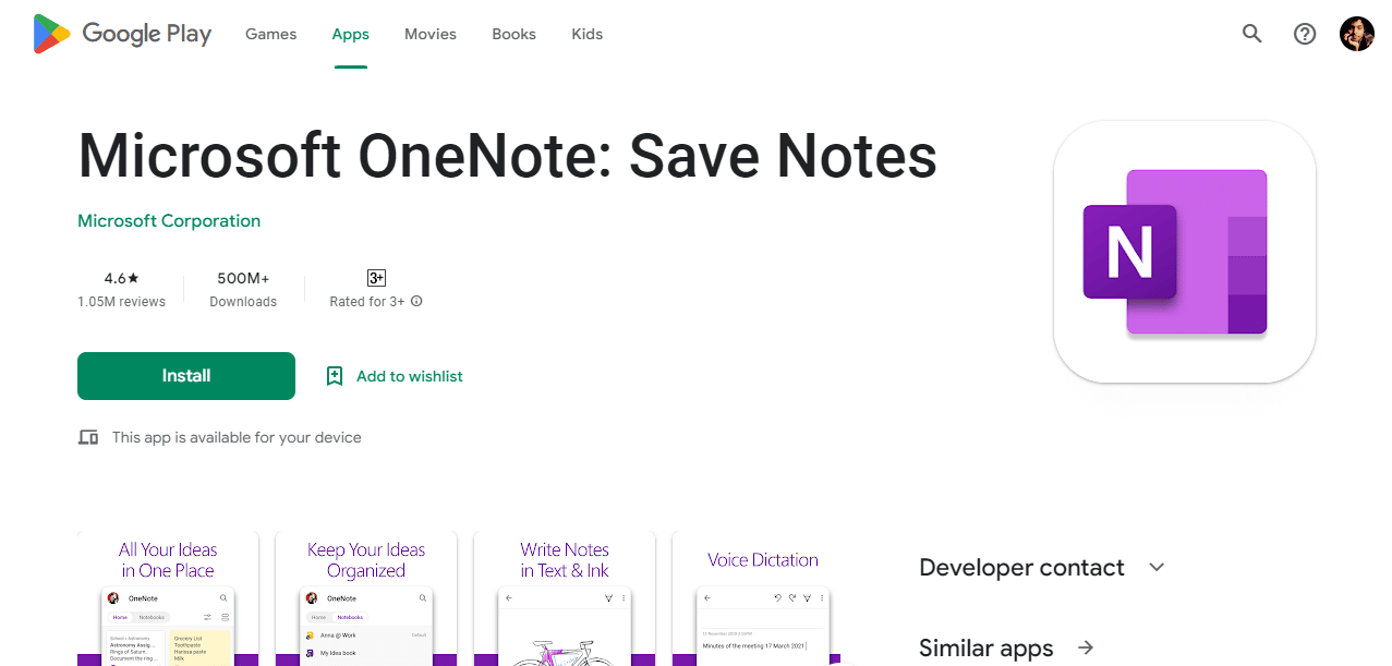 Microsoft OneNote. Top 23 de cele mai bune aplicații de note pentru Android