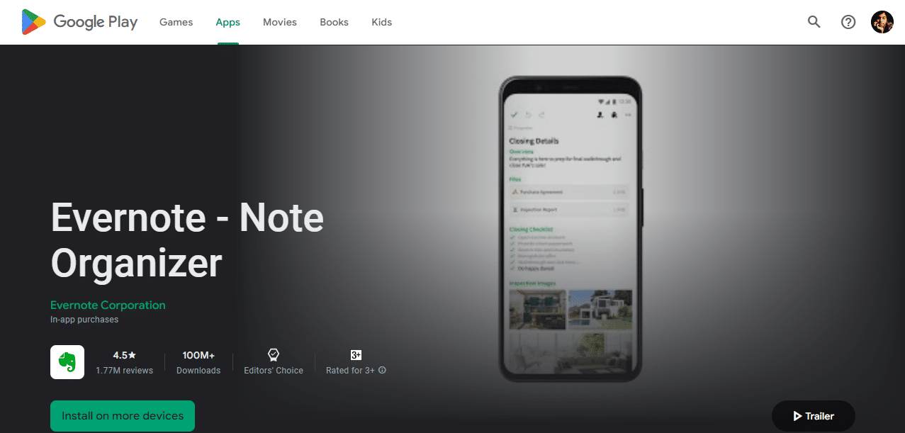 Evernote. Le 23 migliori app per appunti per Android