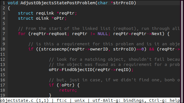 L'éditeur de texte basé sur un terminal Micro