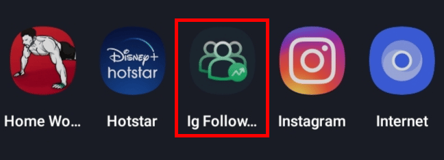 افتح تطبيق Ig Followers على هاتفك المحمول.