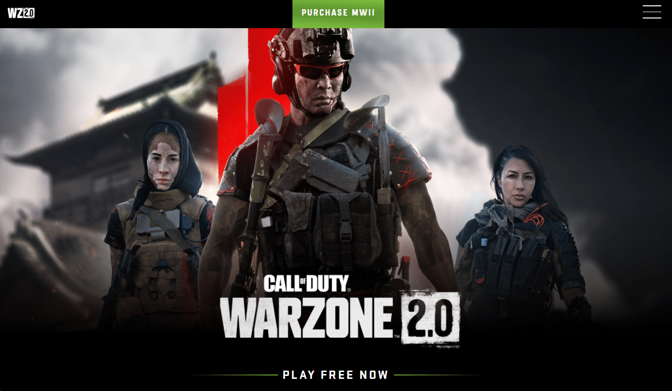 Страница Call Of Duty Warzone