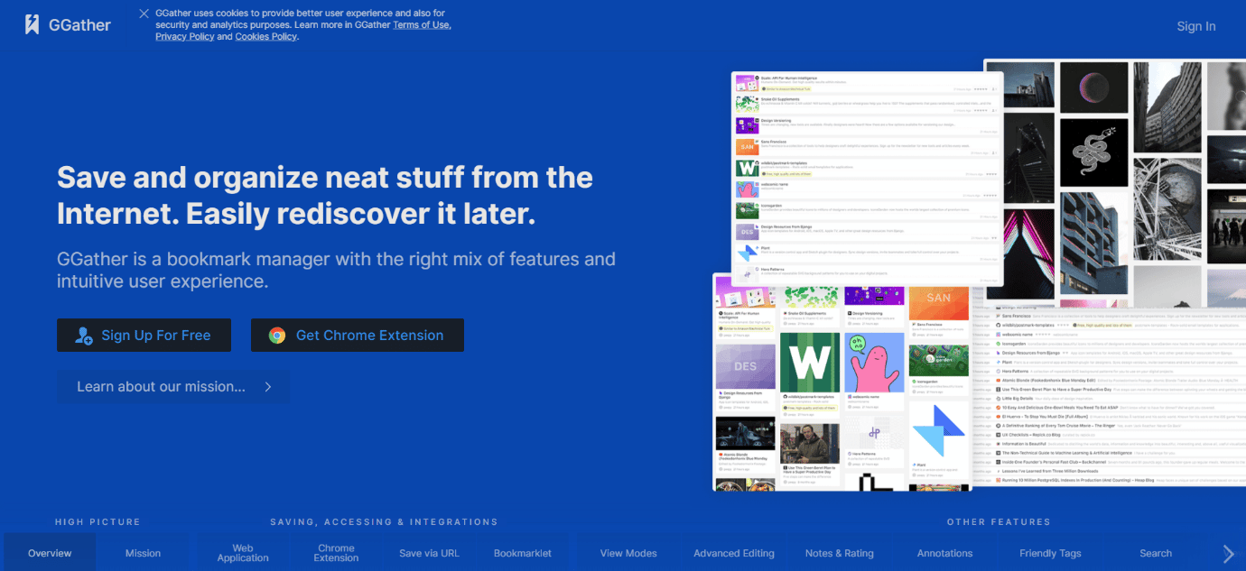 G-Gather の Web サイト。 19 最高の StumbleUpon の代替案