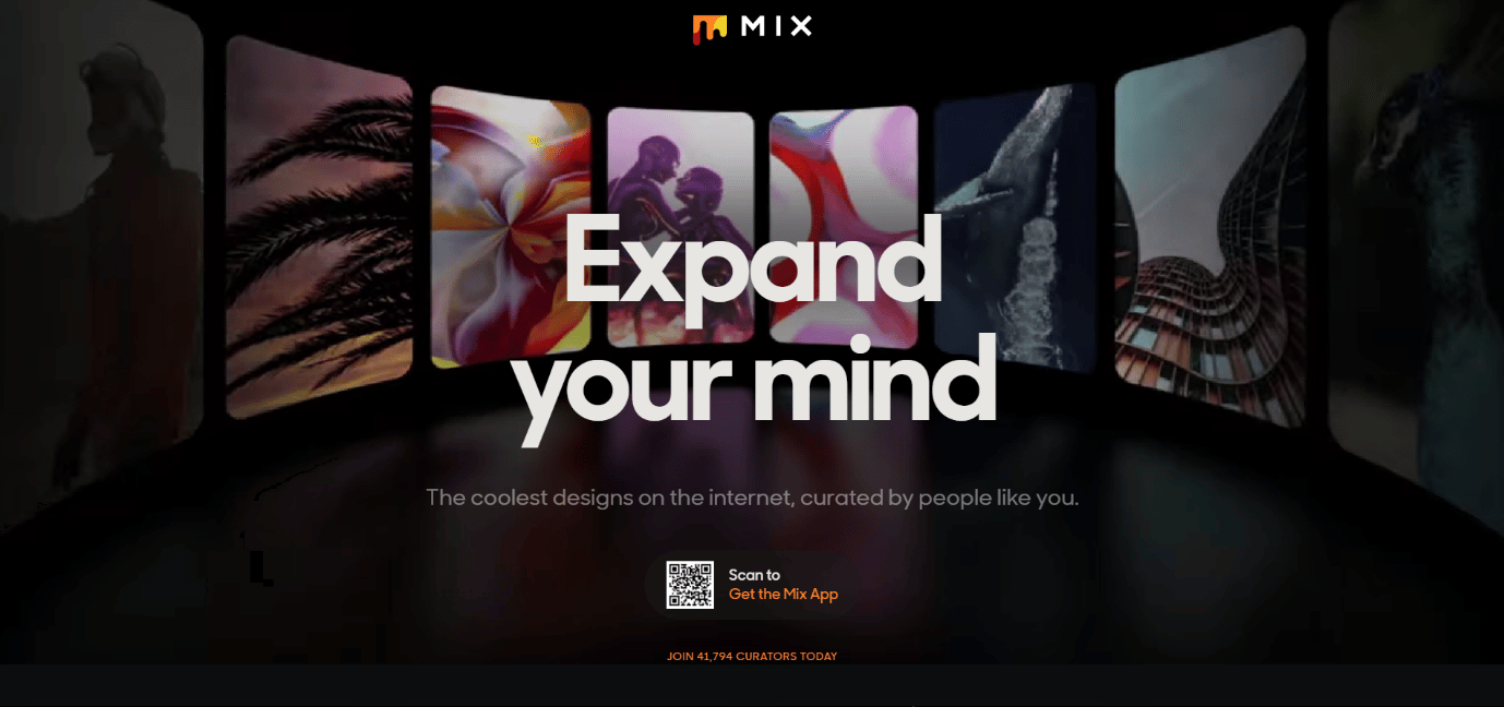 Mix.com ana sayfası. 19 En İyi StumbleUpon Alternatifleri