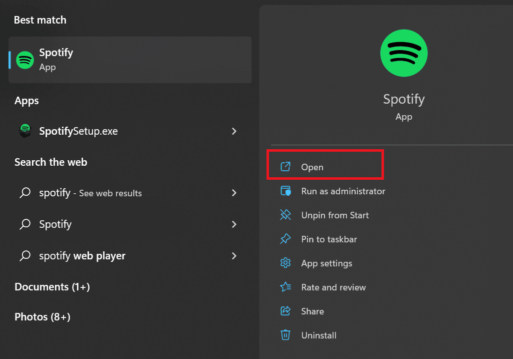 otwórz spotify