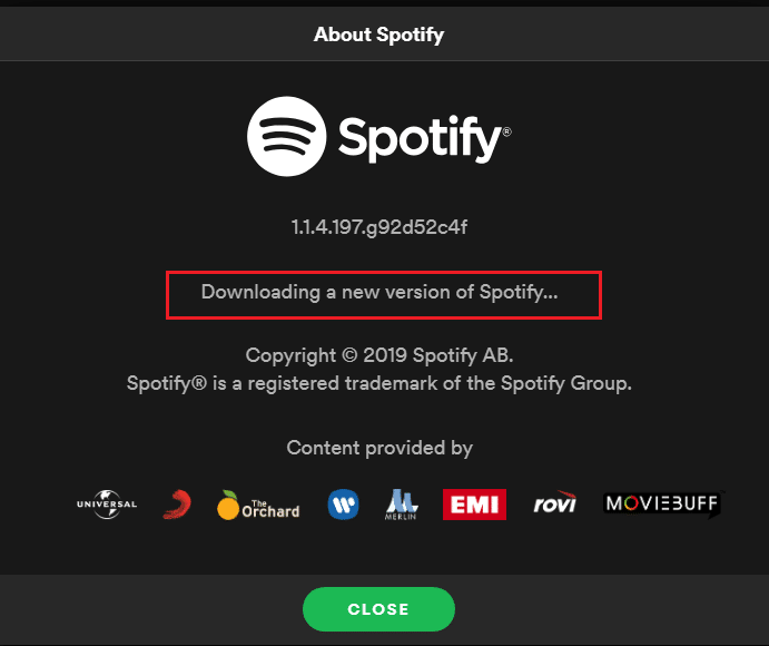 descărcarea unei noi versiuni a aplicației spotify în Windows