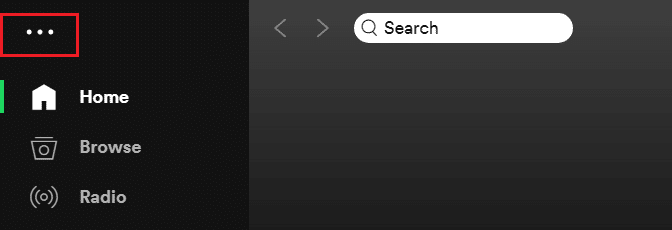 เลือกไอคอนจุดสามจุดในแอพ Spotify
