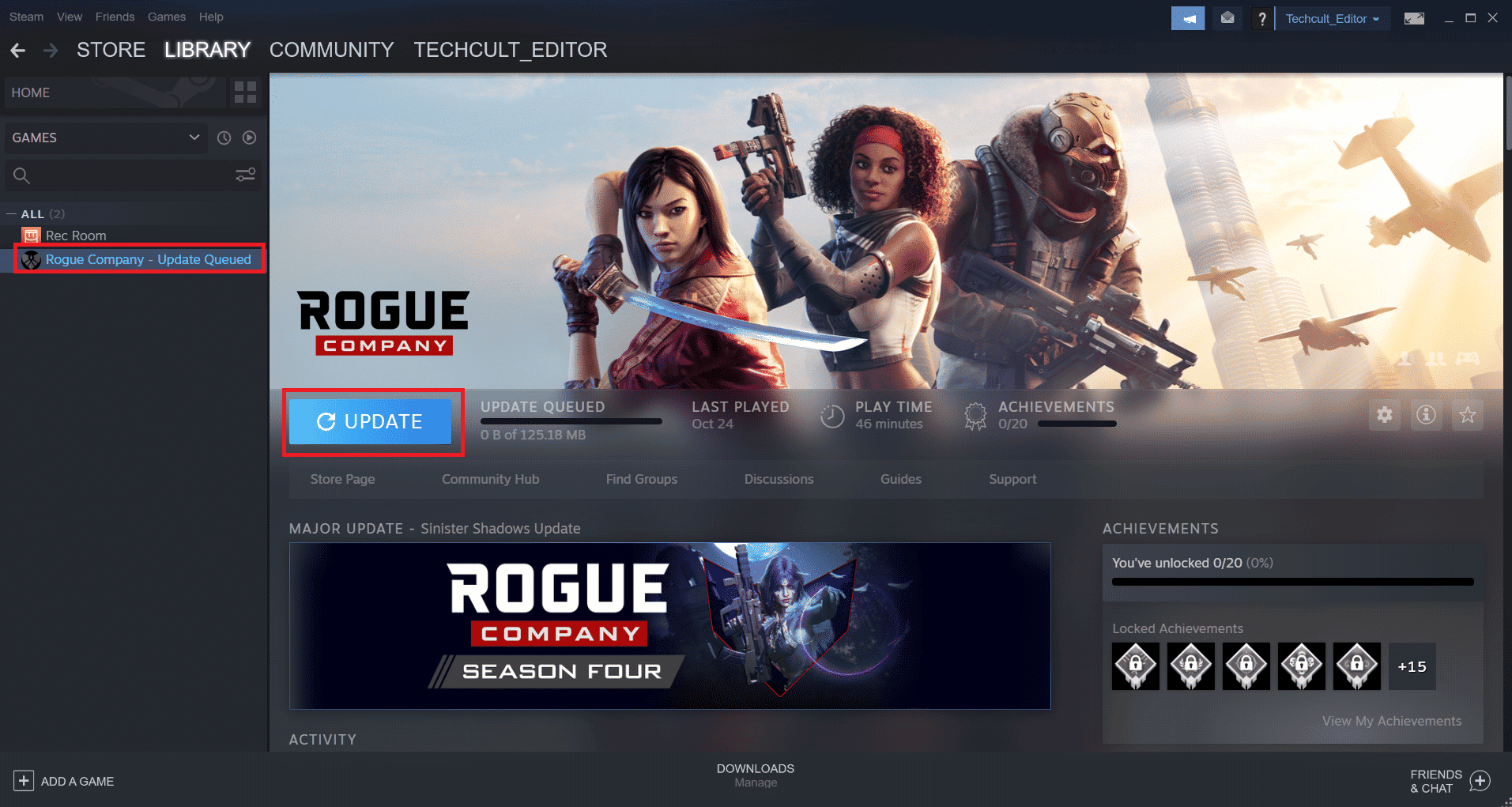 Opțiunea de ACTUALIZARE a paginii de pornire Steam. 11 moduri de a remedia eroarea Apex Legends Engine 0x887a0006