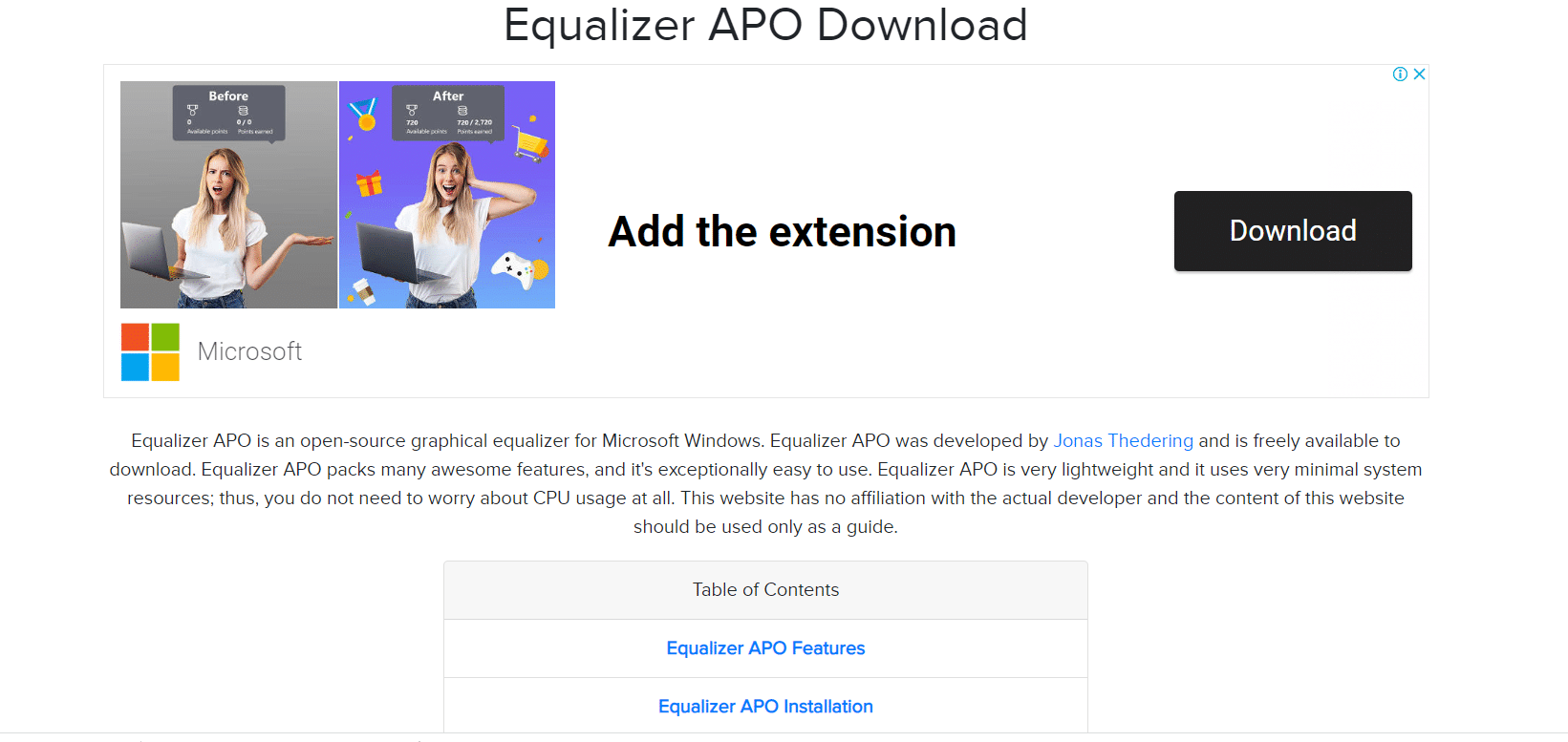 Equalizzatore APO