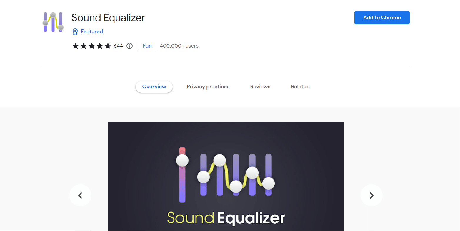 Pagina ufficiale di Sound Equalizer