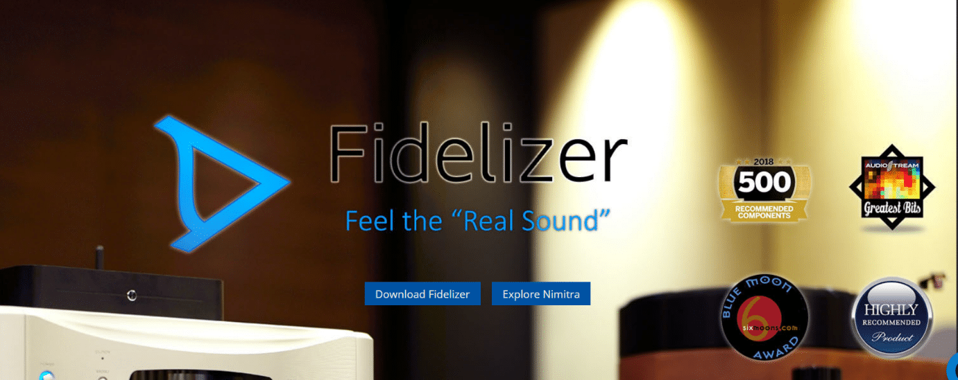 Fidelizer 软件主页。适用于 Windows 10 的 20 大最佳免费均衡器