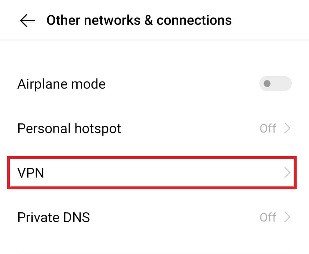 แตะที่ VPN