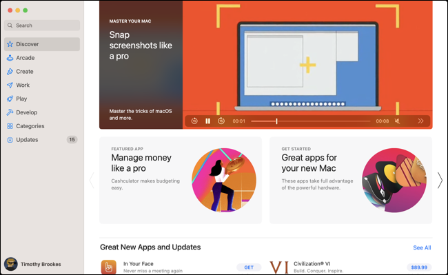 Mac App Store บน macOS Ventura