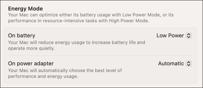 Ative o modo de baixo consumo de energia no seu MacBook