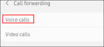 Нажмите «Голосовые вызовы».