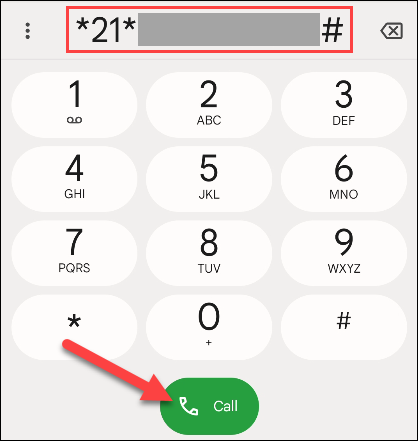 Entrez le code de numérotation et appuyez sur "Appeler".
