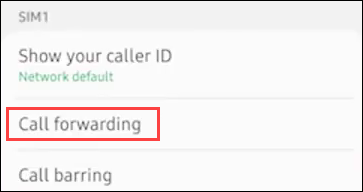 Toque em "Encaminhamento de chamadas".