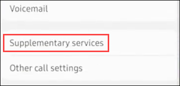 Selecione "Serviços Suplementares".