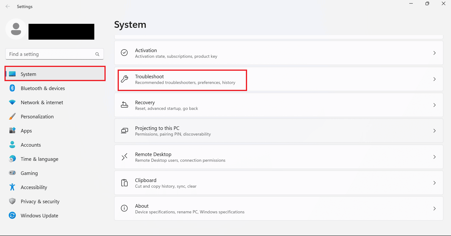 solucionar problemas de configuración en windows