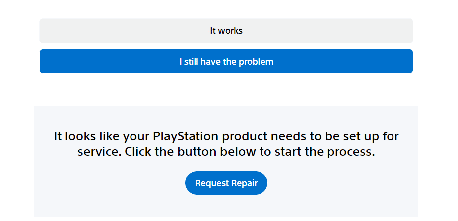 [修理を依頼] を選択します。 PS5コントローラーがPCで動作しない問題を修正
