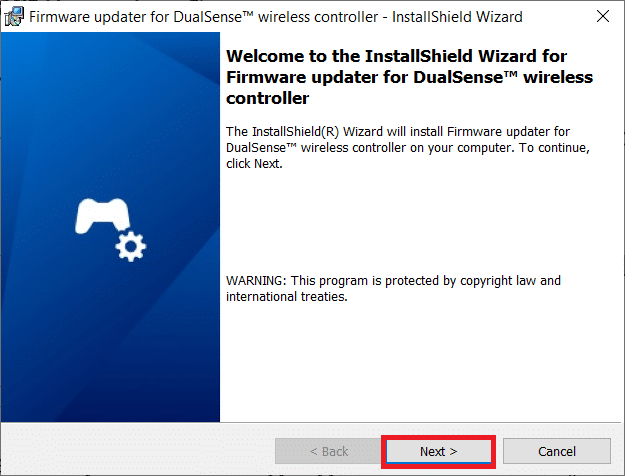 在 InstallShield Wizard 窗口中單擊 Next