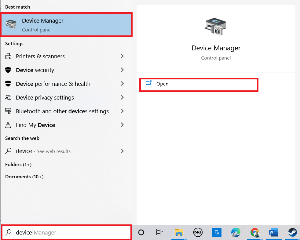 abra o gerenciador de dispositivos. Corrigir o controlador PS5 não está funcionando no PC