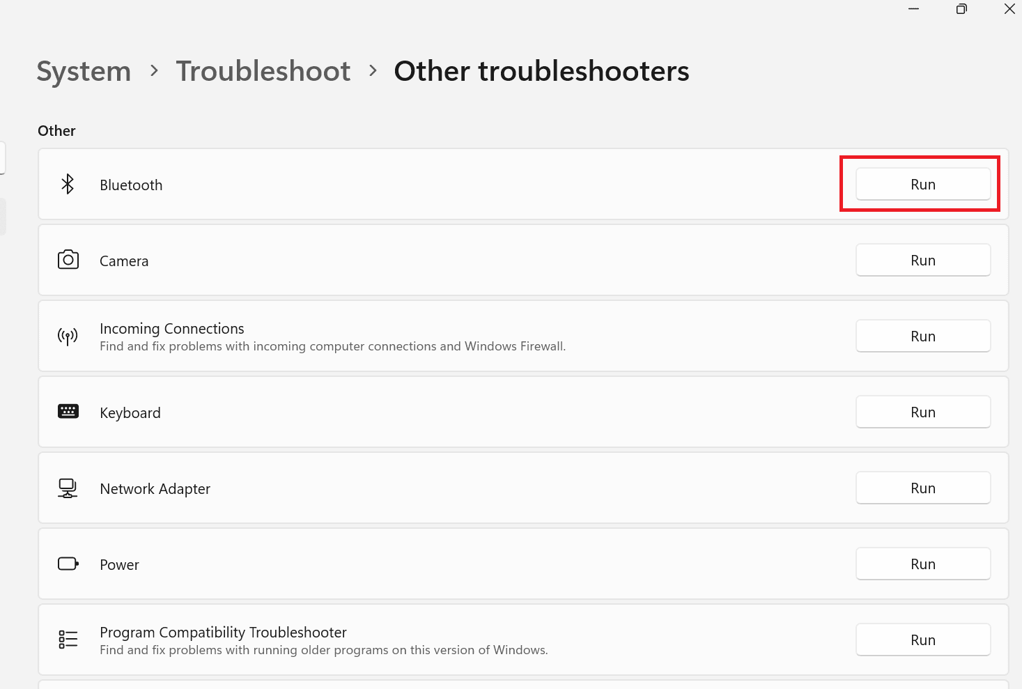 jalankan untuk bluetooth di windows