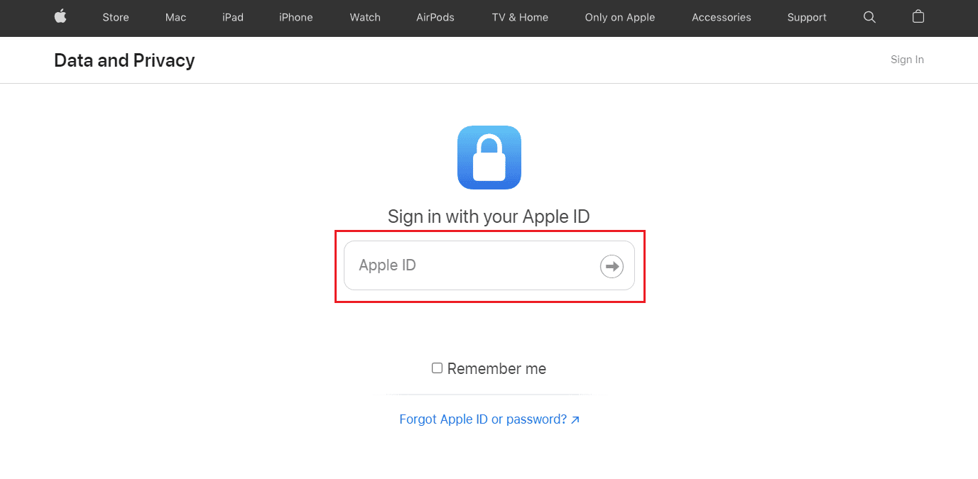 Войдите, используя свой Apple ID