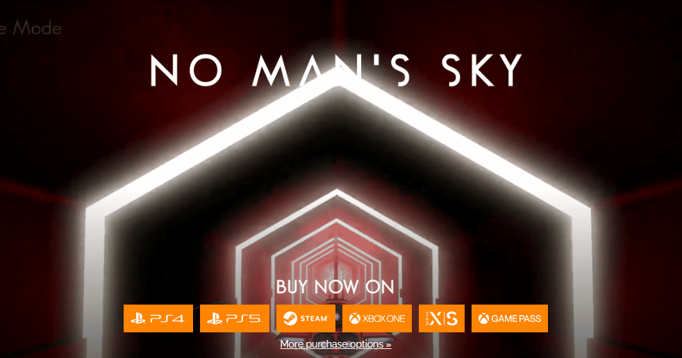 Pagina web NO MAN’S SKY