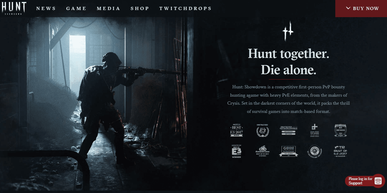 HUNT: Halaman web showdown