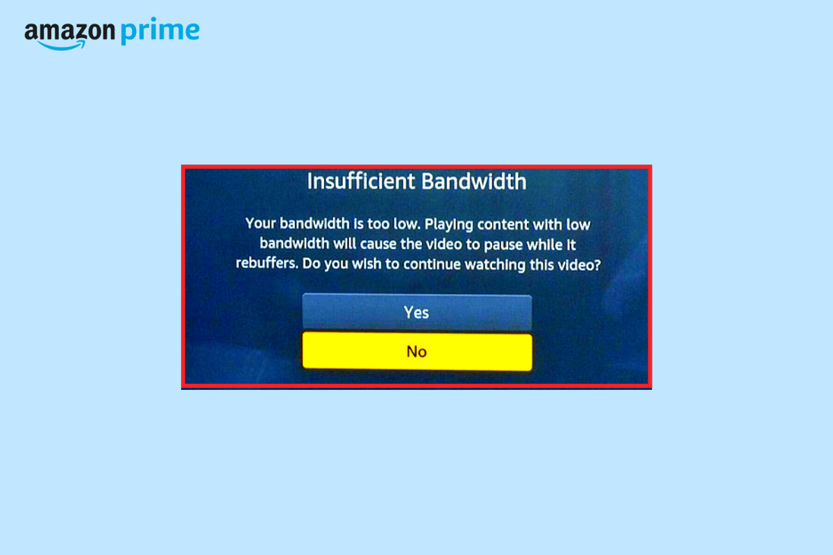 Solucione el error de ancho de banda insuficiente en Amazon Prime Video