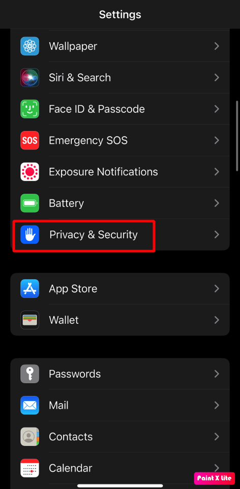 scegli privacy e sicurezza | Come risolvere i filtri Snapchat che non funzionano su iPhone