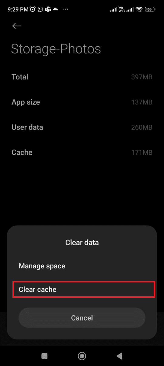 tocca Cancella dati e Cancella cache. 8 modi per correggere il salvataggio di Google Foto sul dispositivo non funzionante