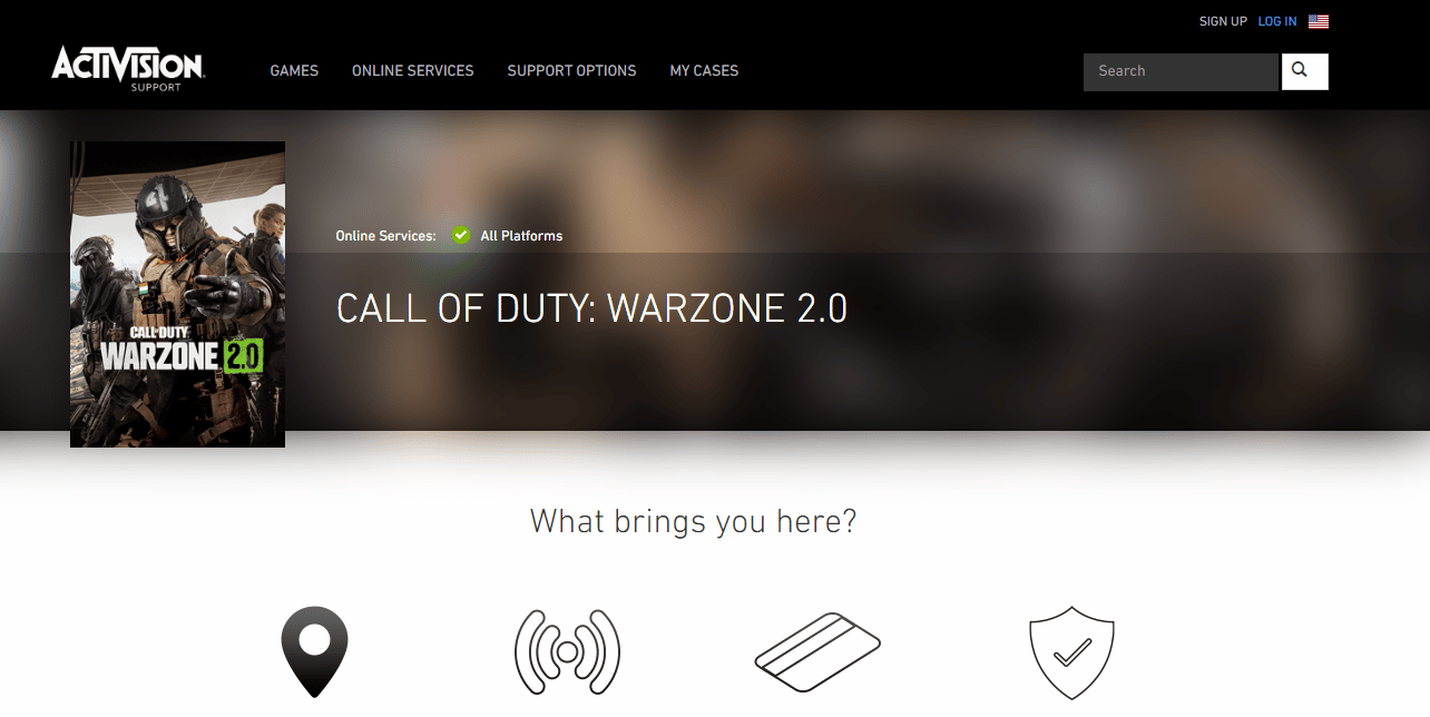 Pagina de soporte. Solucionar problemas de audio de Warzone 2 en PC