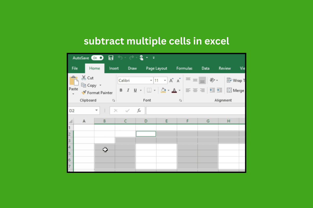 Jak odjąć wiele komórek w programie Excel