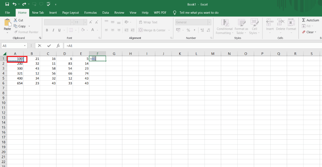 Fare clic sulla prima cella. | Come sottrarre più celle in Excel