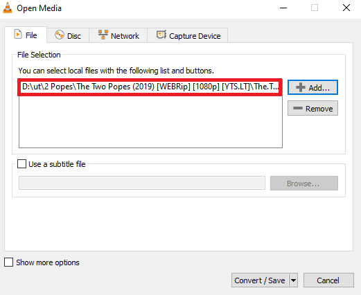 Seleziona il file video che desideri convertire. Come correggere il ritardo video in VLC Media Player su Windows