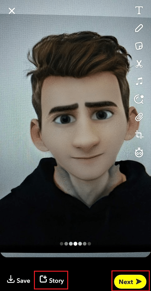 Tippe auf „Weiter“ oder „Story“, um den Snap mit allen zu teilen, die du möchtest | So erhalten Sie den Disney Pixar-Filter auf Instagram