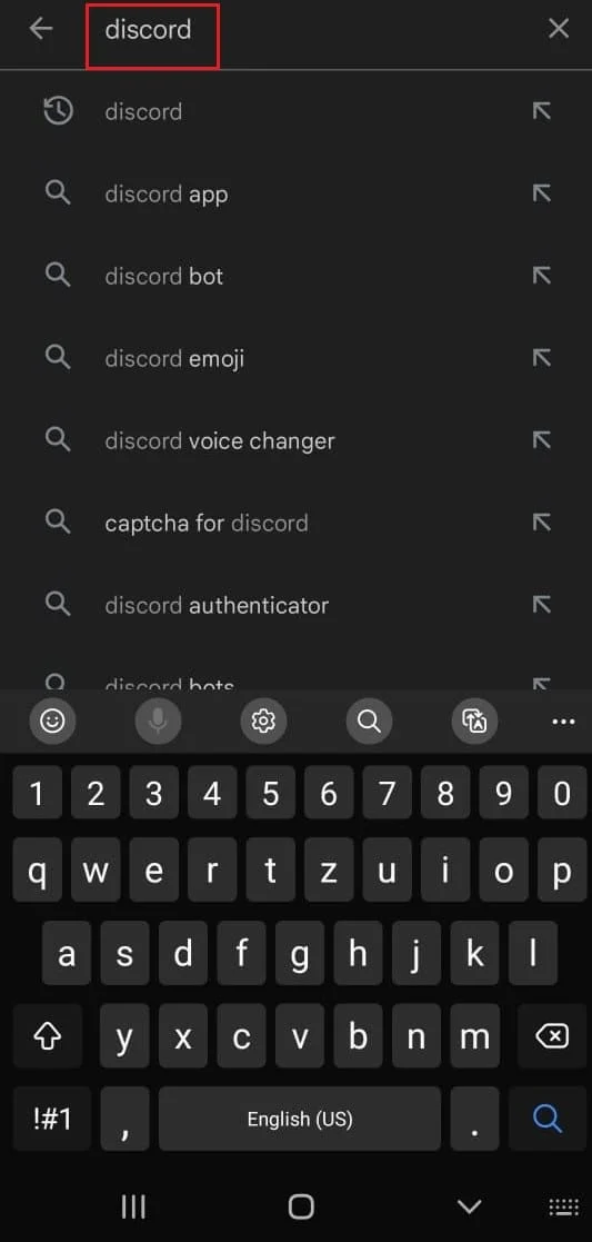 在搜索字段中搜索 Discord。修復 Discord 搜索在移動設備上不起作用的 9 種方法