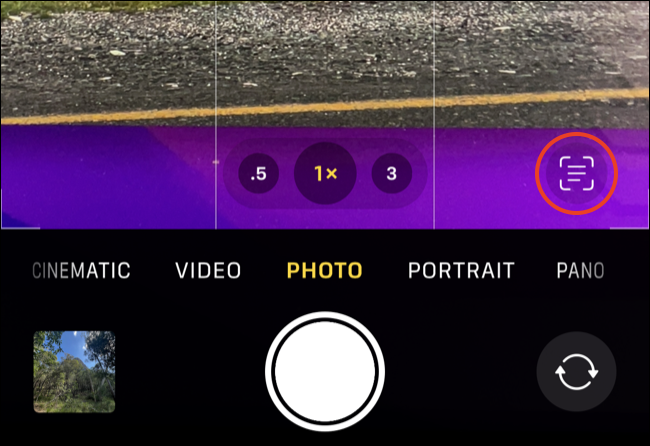 Testo live della fotocamera iOS 15