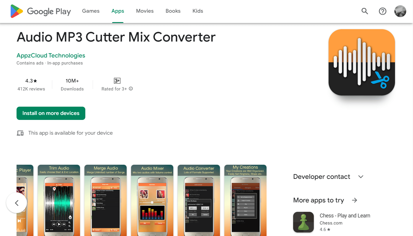 Convertitore audio MP3 Cutter Mix