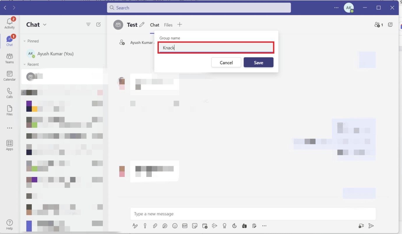 Escriba el nuevo nombre y luego presione Guardar. Cómo crear un grupo en Teams