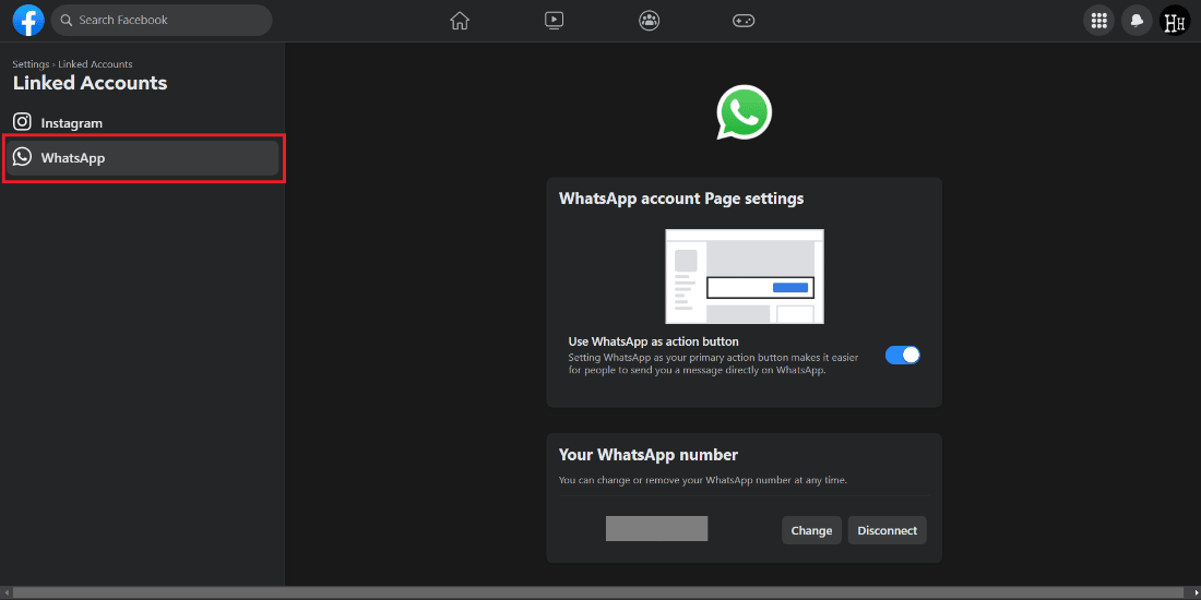 Klik pada tab WhatsApp