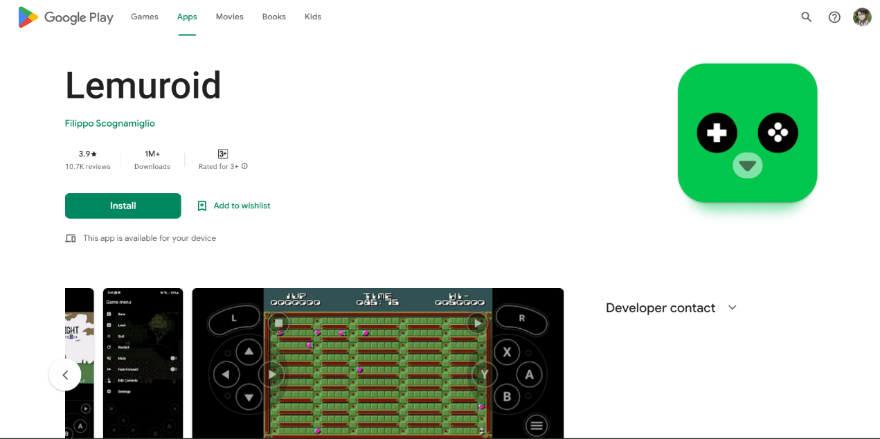 Google Play'de Lemuroid. Android için En İyi 12 NDS Emülatörü