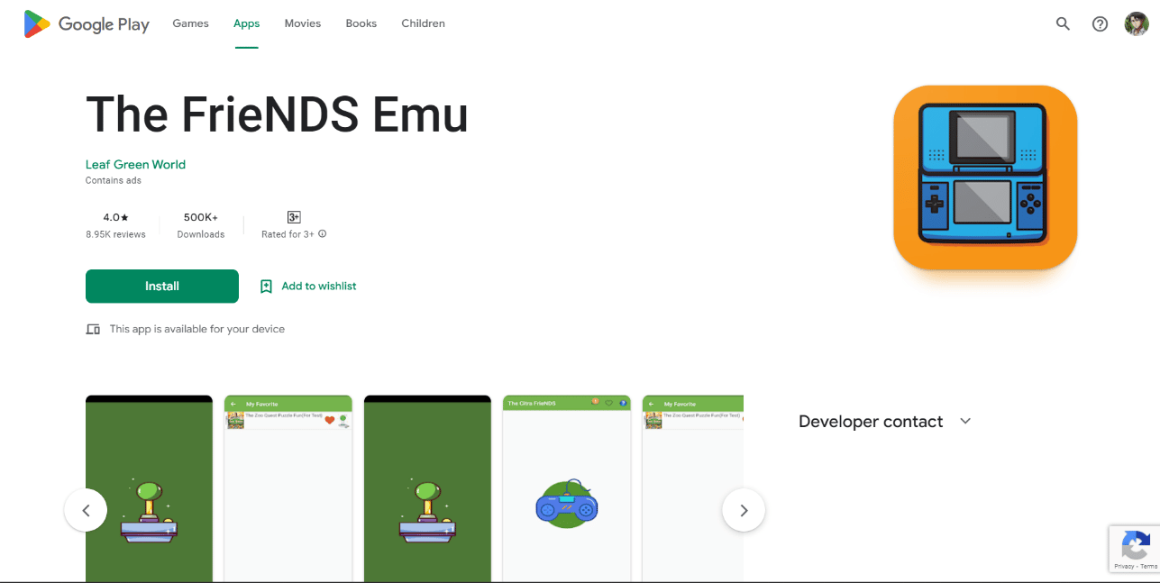 O emulador FrieNDS no Google Play. 12 melhores emuladores de NDS para Android