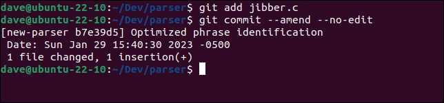 Commiting di un file al commit precedente